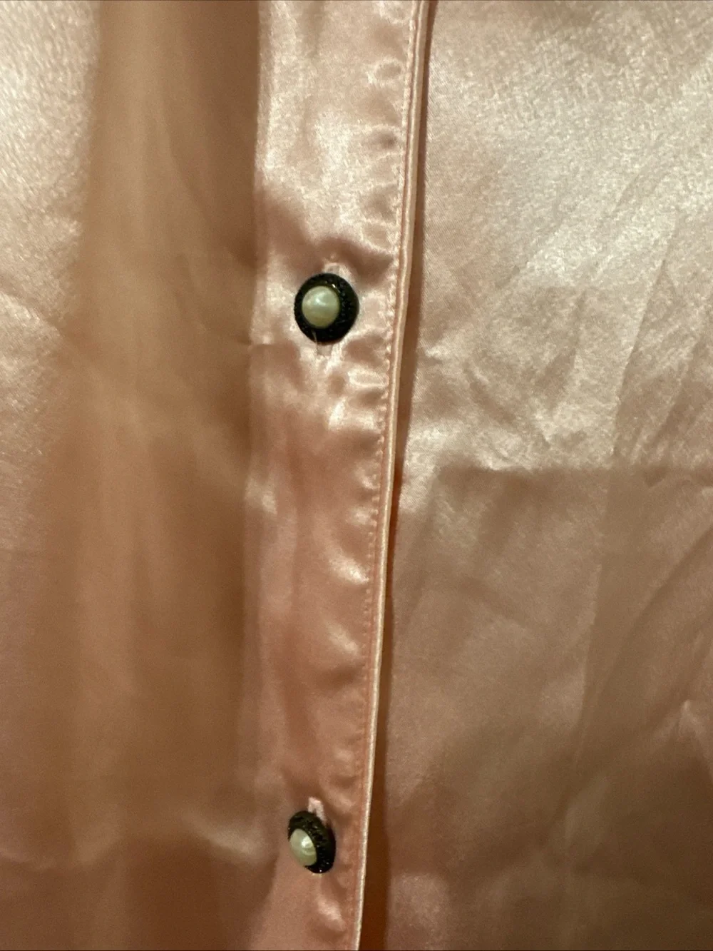 Victoria's Secret Gold Label Silky  Shirt  Nightgown P/S Damask Pink Pearl Bb